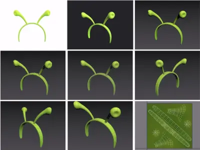 Headband Pack 1 3D model