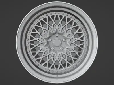 Seeker CCX - 2 Piece Wheels - Game Ready Low-poly 3D model