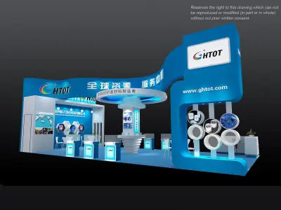 Booth - Area - 12X6-3DMAX2010-025 3D model