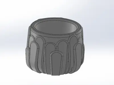 Flower Intentional Shape vase 3D print model