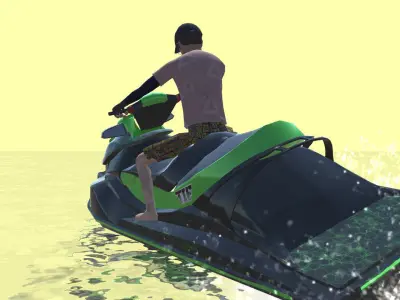 Boat Race Actions 3D model
