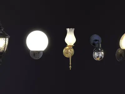 Wall Light 3D Model Collection 3D model