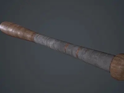 Baseball Bat PBR Game Ready Low-poly 3D model