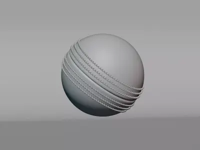 Cricket Ball Low-poly 3D model