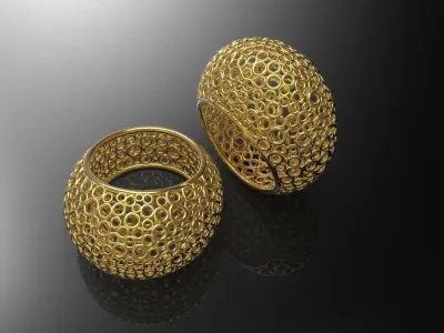 grid ring Free 3D print model