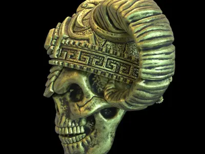   skull Pendant jewelry Demon vol4 3D print model