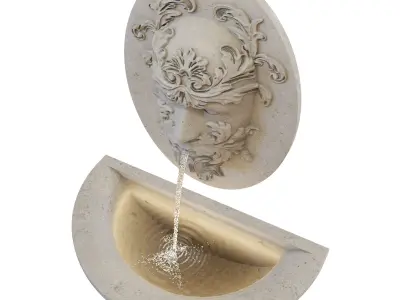 Green Man Stone Water Feature - Fountain 3D model