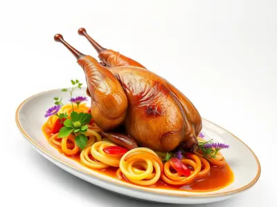 Gourmet Roasted Duck with Pasta Model Pack Low-poly 3D model
