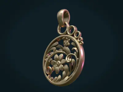 Scrollwork Pendant 3D print model