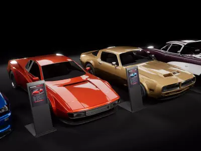 90s sports cars pack 3D model
