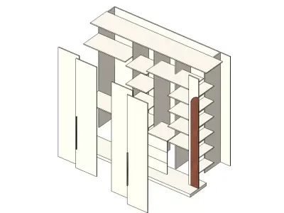 wood wardrobe 3D model