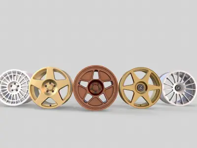 Wheels Fifteen52 collection Low-poly 3D model