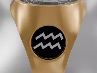 Cutwater zodiak symbol ring 3D model for 3D printing 3D print model