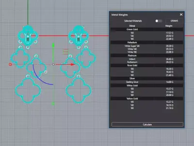 Earring  Magic Alhambra  3D print model