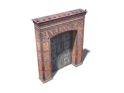 Decorative Door 60 Low-poly 3D model