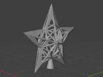 Christmas Mesh Star Ornament 3D Printable Holiday Decoration 3D print model