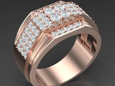 Luxury Men Rings Designs 4MR064 3D print model