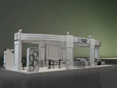 Booth Exhibition Stand a225b 3D model