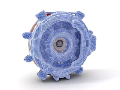 Futuristic Mechanical Device Model Pack with Glowing Details Low-poly 3D model