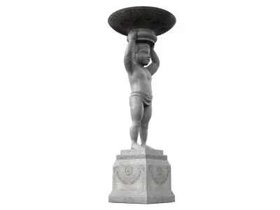 Classic boy statue 3D model