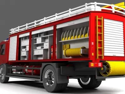 HGV Fire Truck 3D model