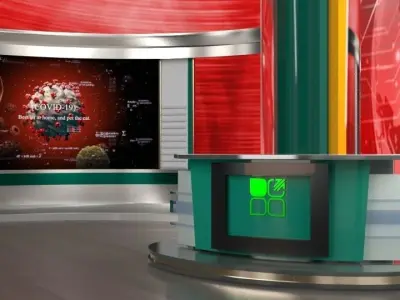 studio virtual TV 3D model