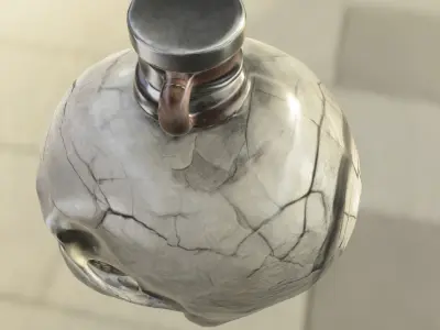 Skull Elixir Bottle 3D model