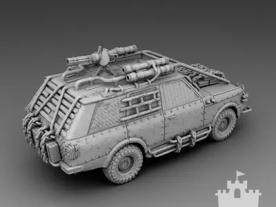Reinforced pickup truck 3D print model