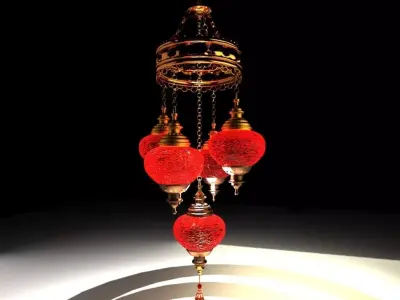 Chinese red lantern 3D model