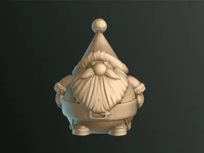 Cute Santa Claus 3D print model