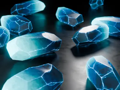 Enchanted Crystal Free low-poly 3D model