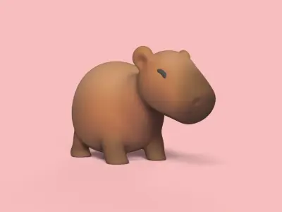 Cute Capybara 3D print model