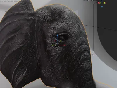 Elephant Head Mask Low-poly 3D model
