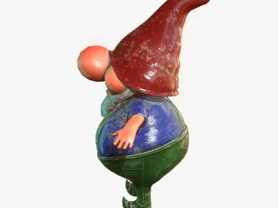 Garden Gnome Low-poly 3D model