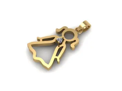 Baby Pendant Girl Pendant 3D print model