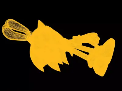 Sonic pendant charms - one inch pendant 3D print model