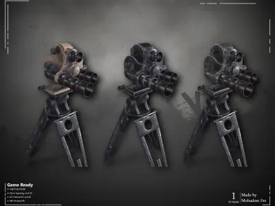 Military Camera WW2 - VOL05 - Game Ready 3D model