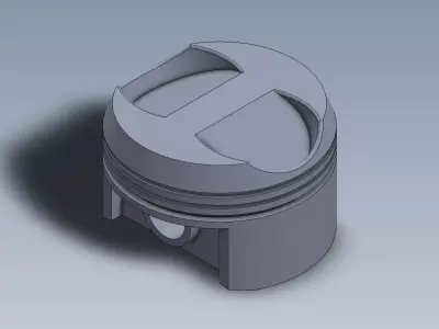 Gasoline Piston 2 Valves Domed 3D print model