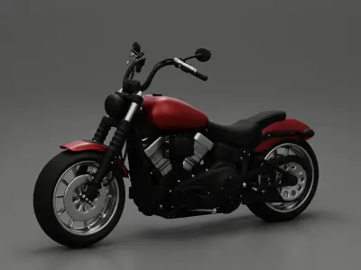 Separated - Young man sitting on his motorbike 3D print model