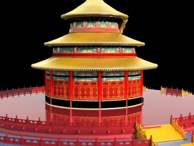 Chinese palace temple of heaven  3D model