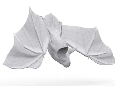 Vampire Bat Animated Low-poly 3D model