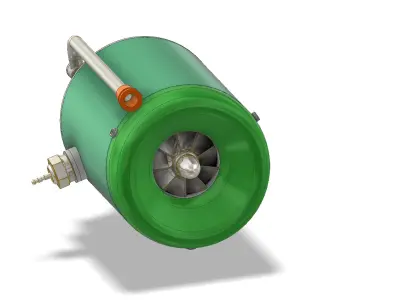 Turbojet engine 3D print model