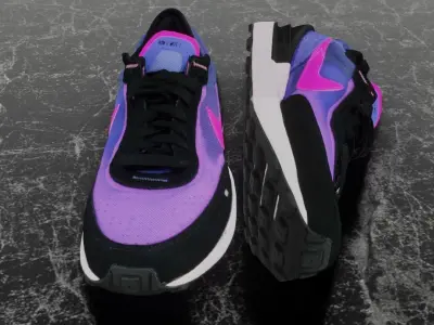 Nike 3D Shoes - PURPLE - PINK - NSW-WFFL1 Low-poly 3D model
