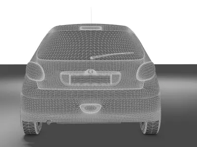 Peugeot 206 Low-poly 3D model