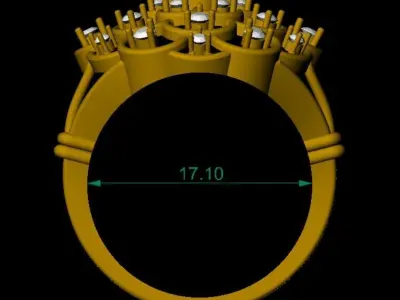 Premium diamond Ring  3D print model