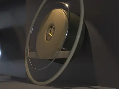 Mercedes steering wheel 3D model
