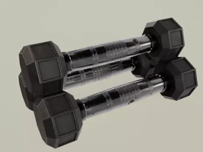 Dumbbell Game asset Low-poly 3D model