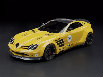 Mercedes SLR McLaren and body kit 3D model
