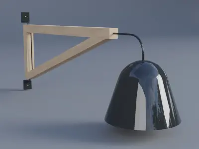 Wall Lamp Low-poly 3D model