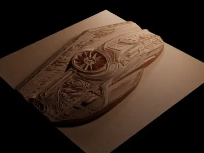 car CNC 3d Print High Relief Sand Casting 3D print model